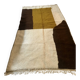 Wool Berber-style rug with geometric patterns