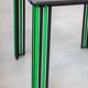 Table à manger noire et verte, Italie années 1980