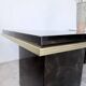 "Rizzo" lacquered and brass coffee-bar table from the 1970s.