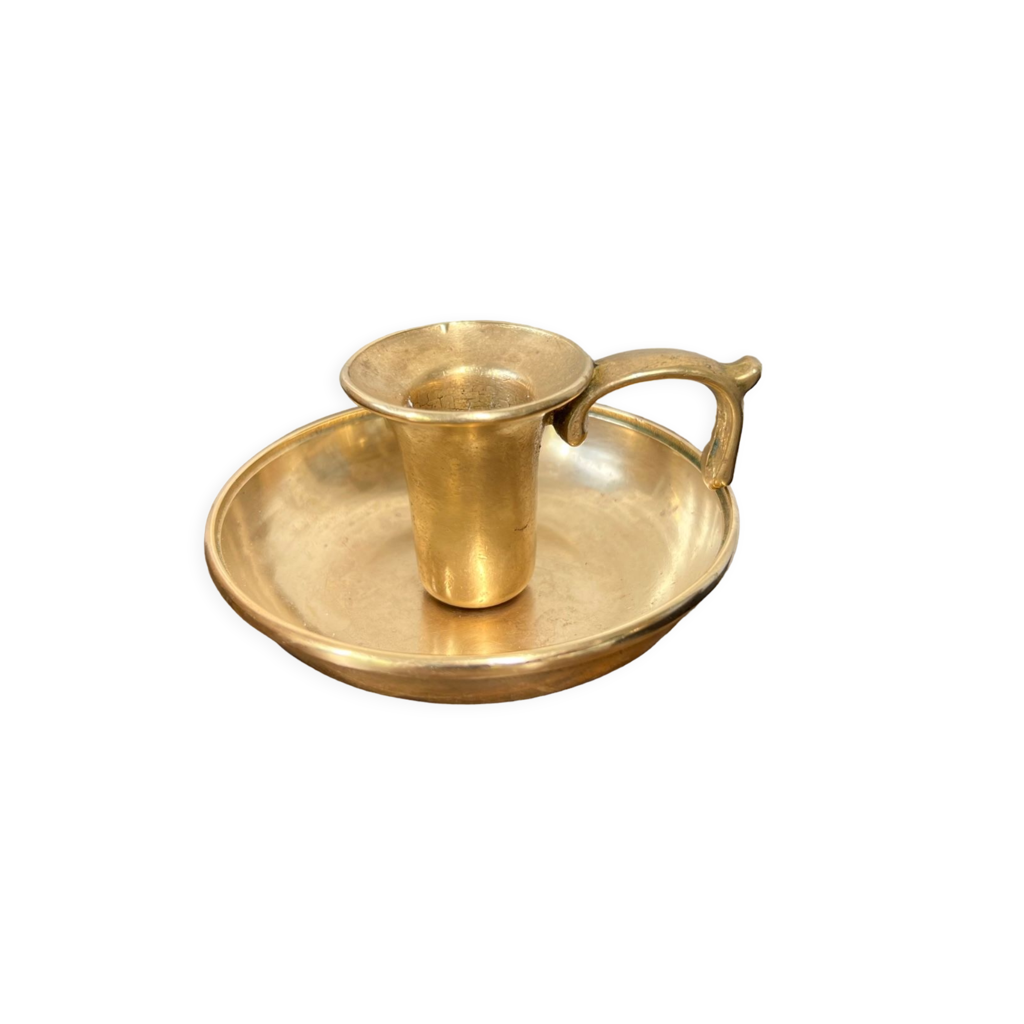 Brass cellar rat candle holder