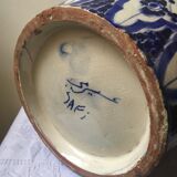 Large blue vase in Moroccan ceramic from Safi