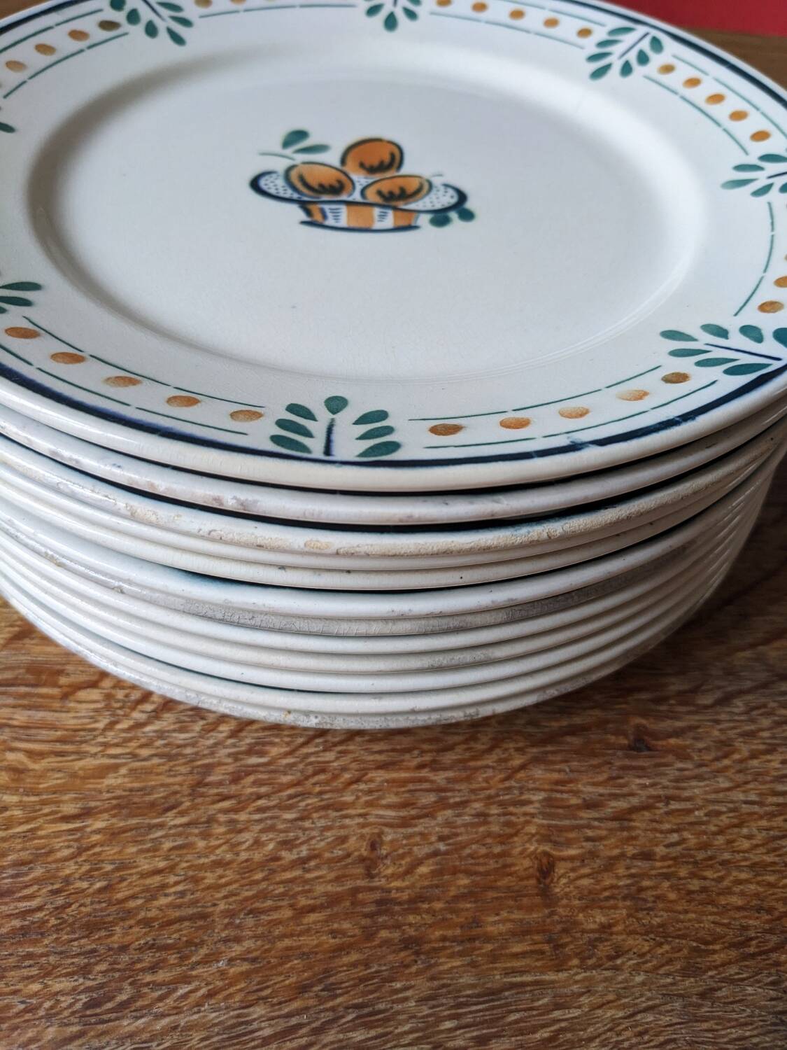 Lot of 12 Vosgien Badonviller flat plates