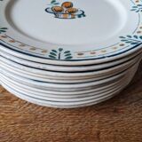 Lot of 12 Vosgien Badonviller flat plates