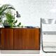 70s sideboard in rosewood and brushed aluminum