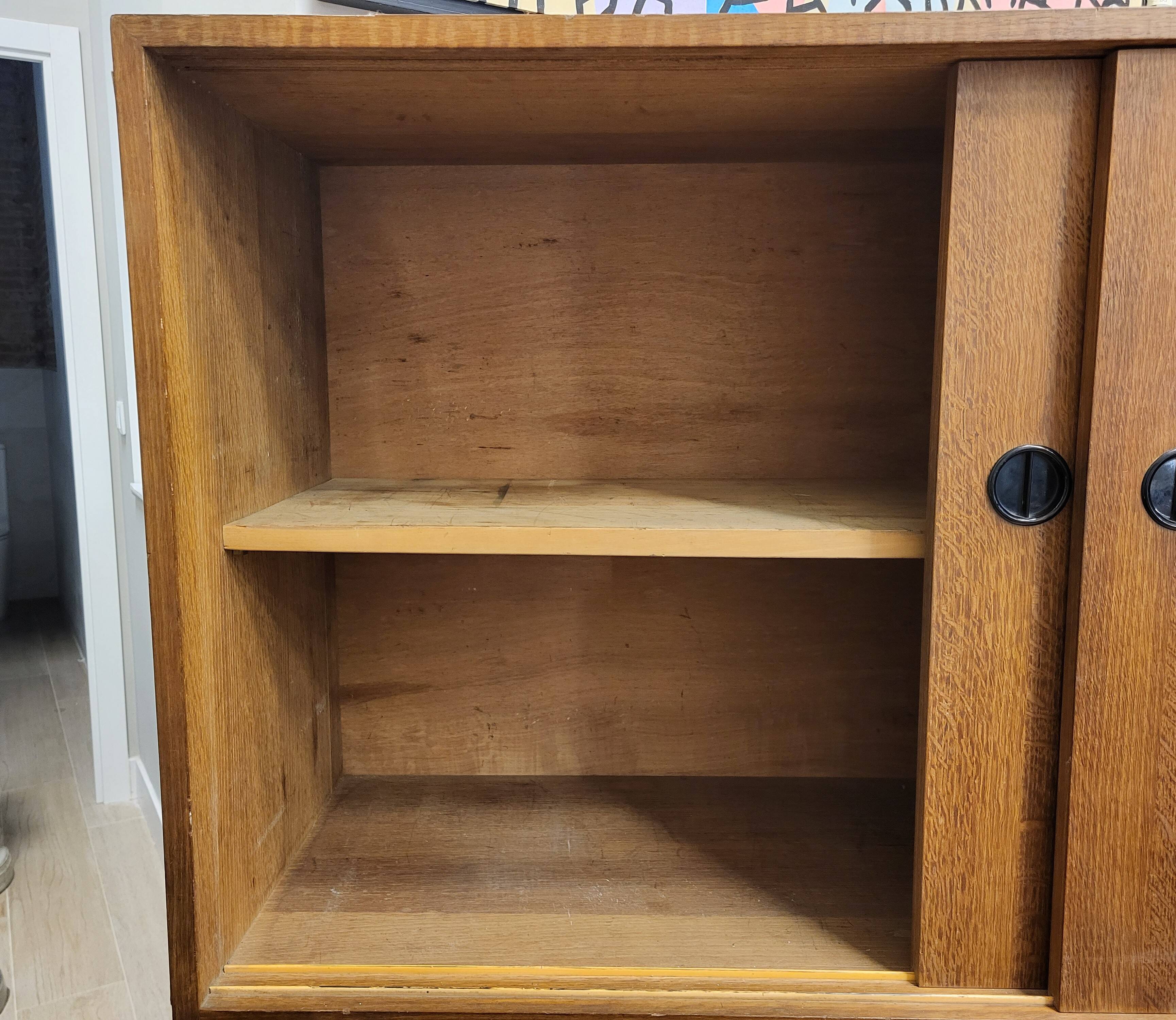 Gabinete, large apparador, madera de tea, Scandinavian design, 50's