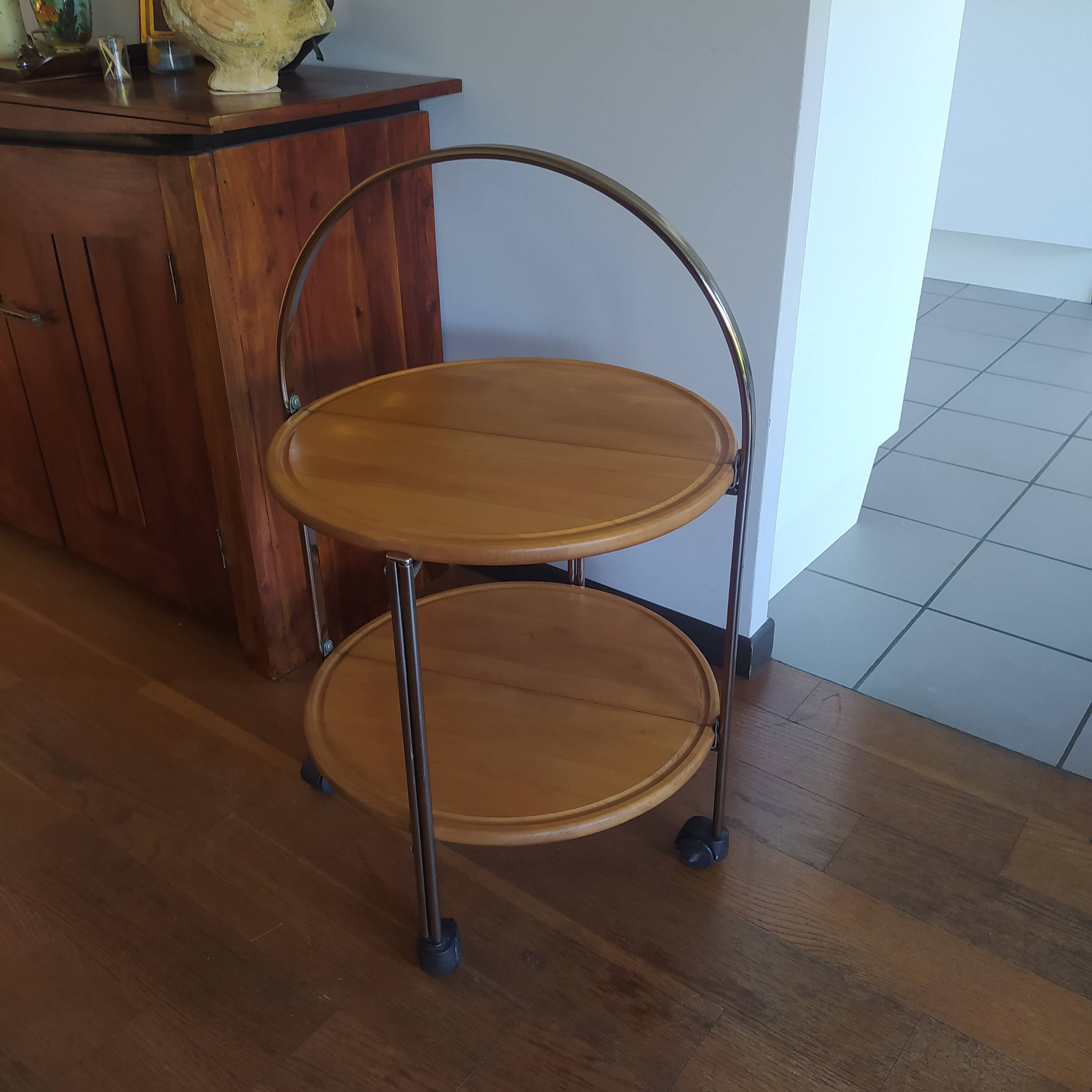 Folding drinks trolley from the 1970s, made in Germany