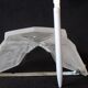 Large Art Deco lampshade in frosted glass, geometric floral pattern
