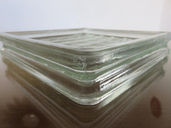 Paved  glass ashtray 50s 60s