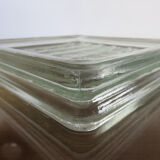 Paved  glass ashtray 50s 60s