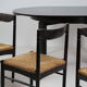 Vintage black lacquered dining set, Italy 1970s