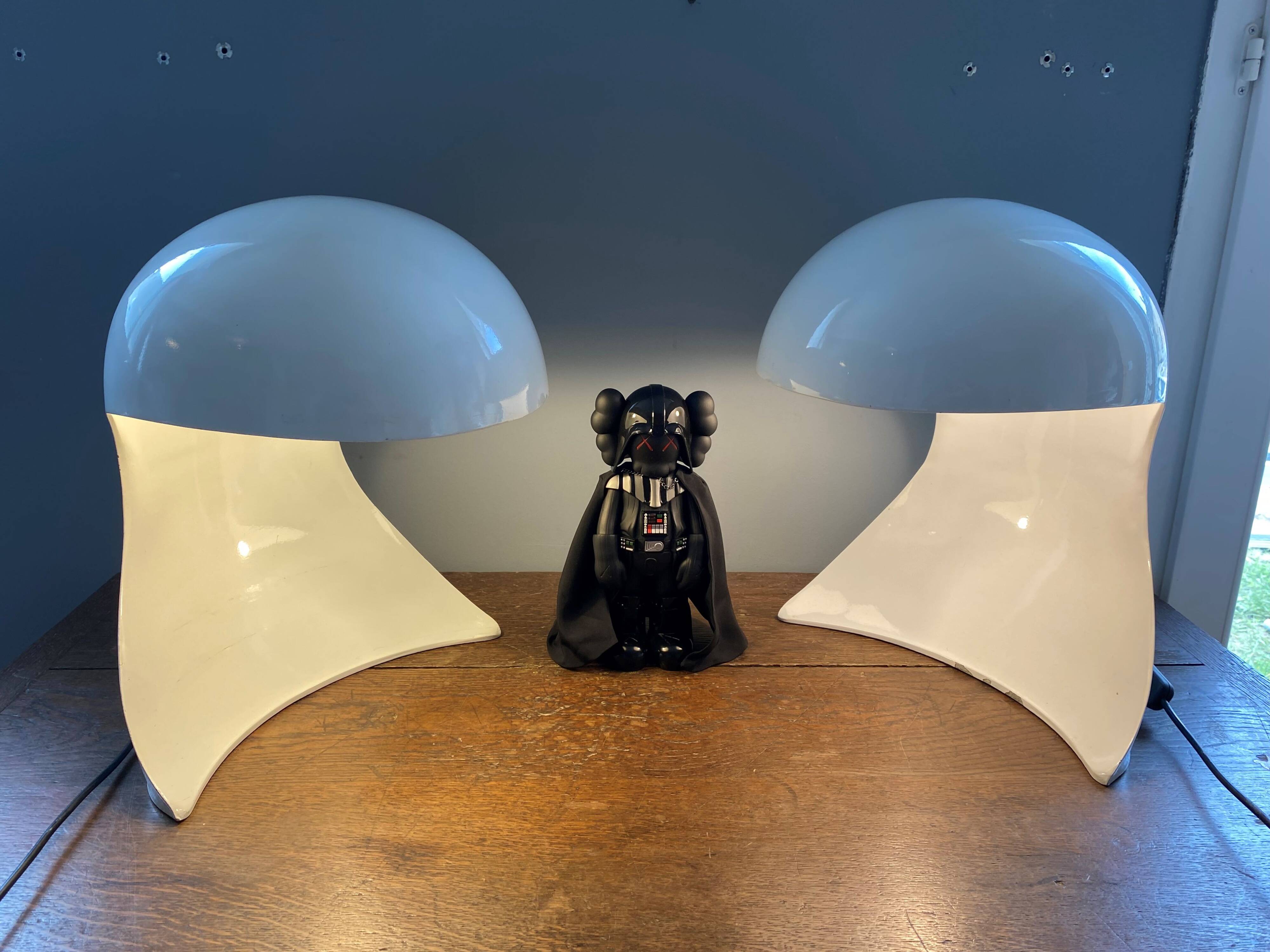 Pair of Dania lamps by Dario Tognon for Artemide vintage 1969