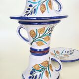 Tea set turned and hand painted 1970