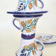 Tea set turned and hand painted 1970