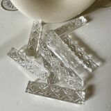 Set of 12 crystal knife holders