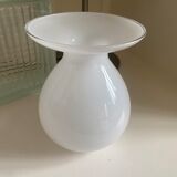 Corole vase opaline white glass Pia Amsell for Ikea