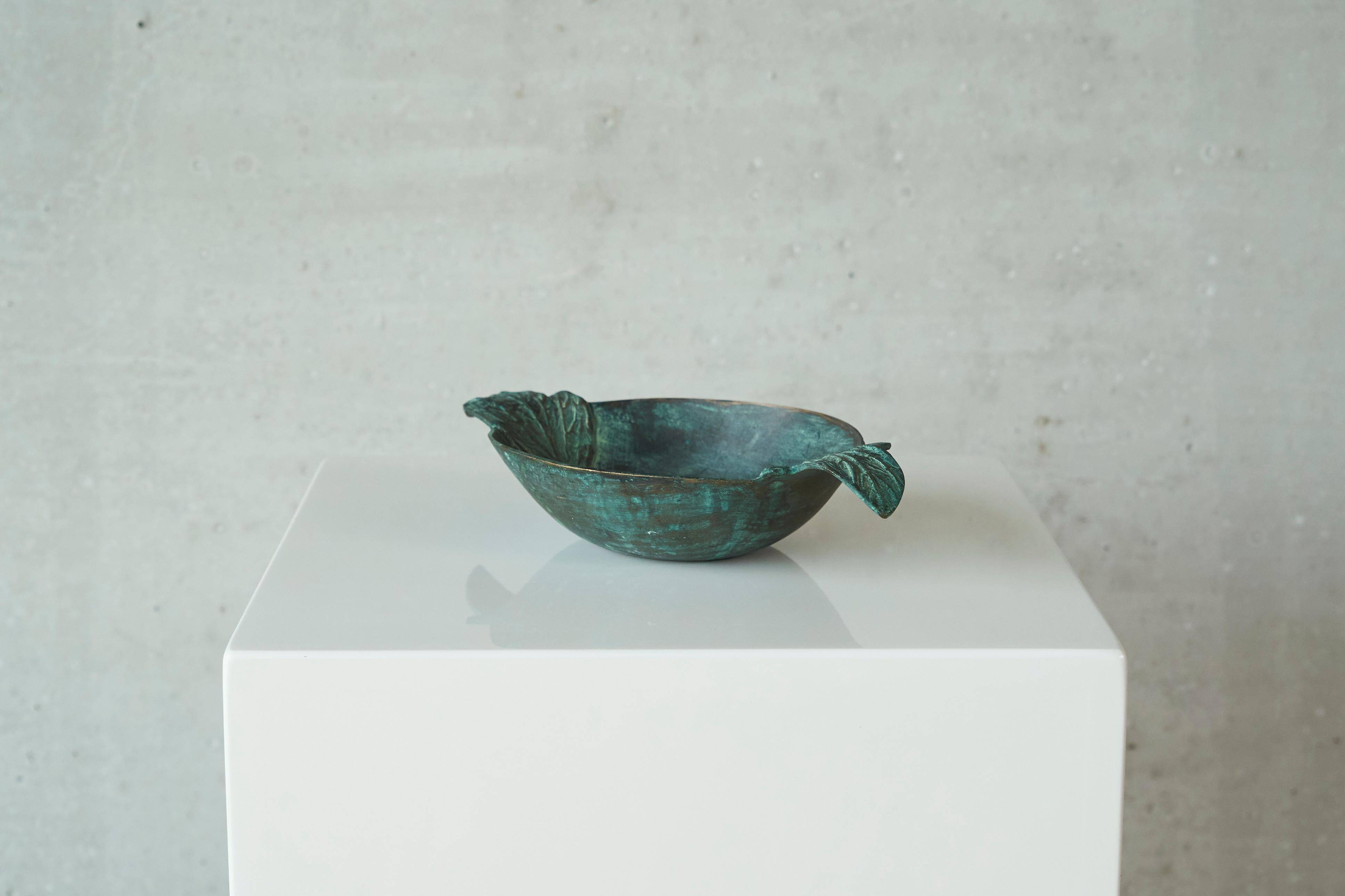 Patinated bronze cup, early 20th century