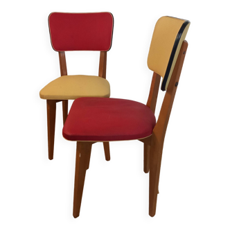 Pair of two-tone chairs from the 50's