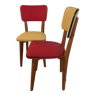 Pair of two-tone chairs from the 50's