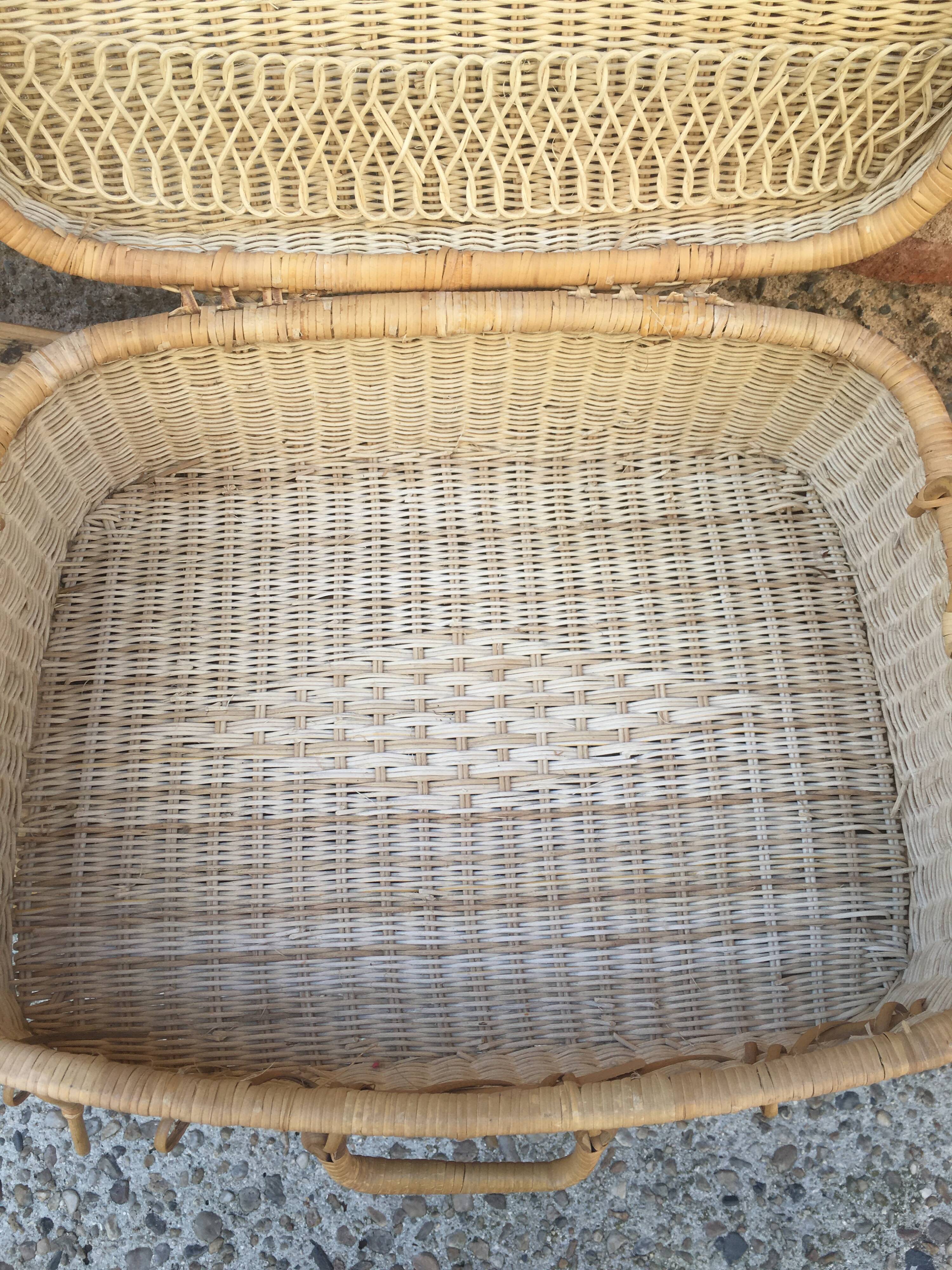 Wicker suitcase