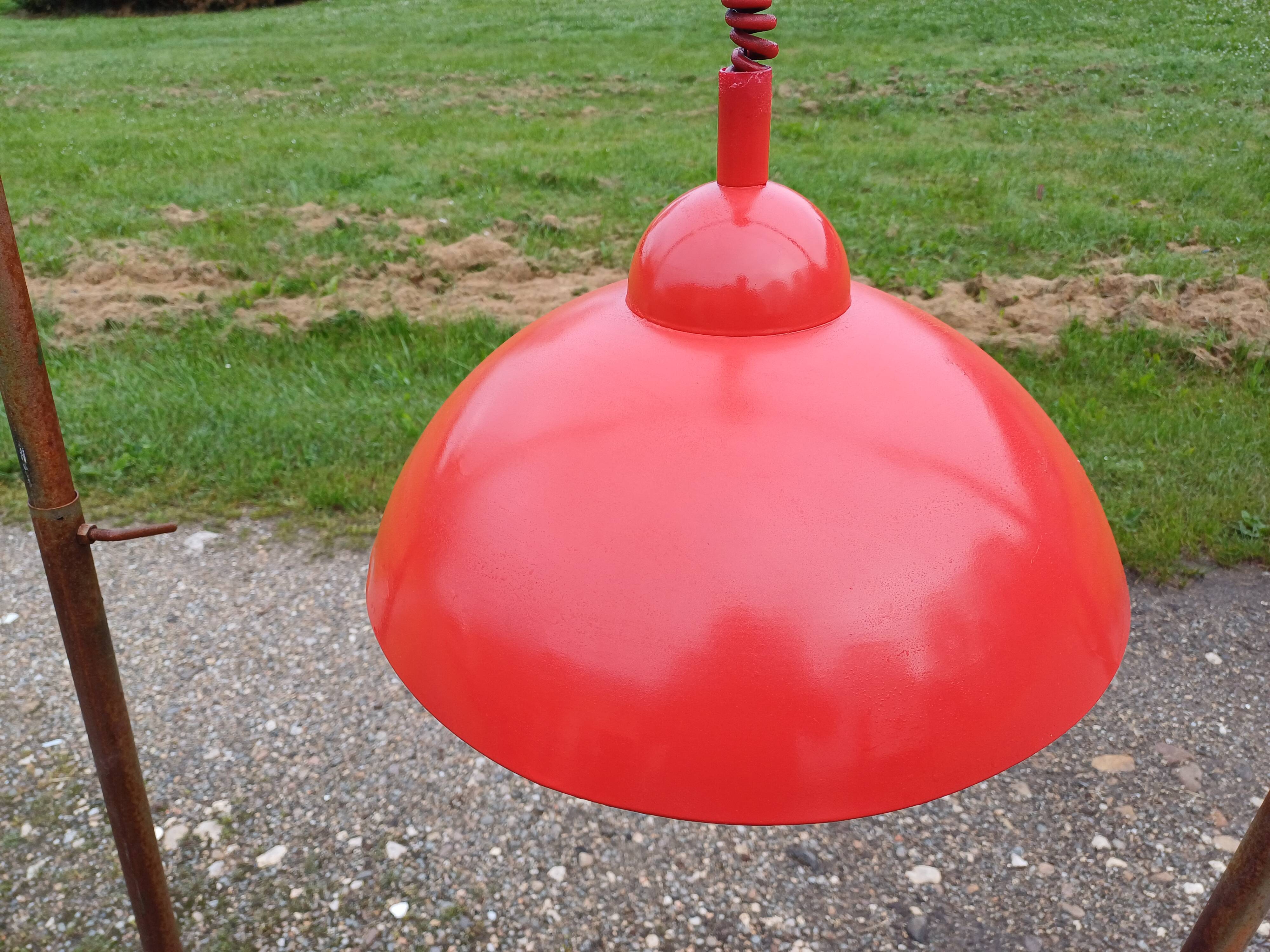 Vintage Red Tole Suspension