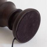 Turned wooden torch-shaped lamp base, 1930s/1940s