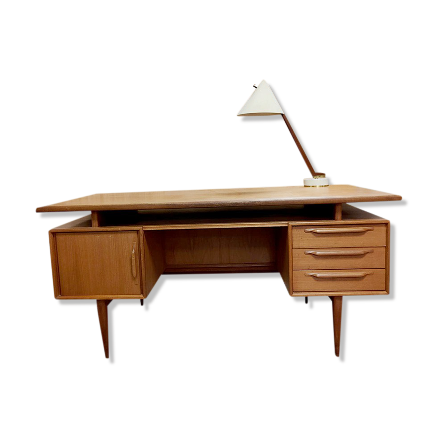 Vintage teak desk Möbel H. Riestenpatt 1960