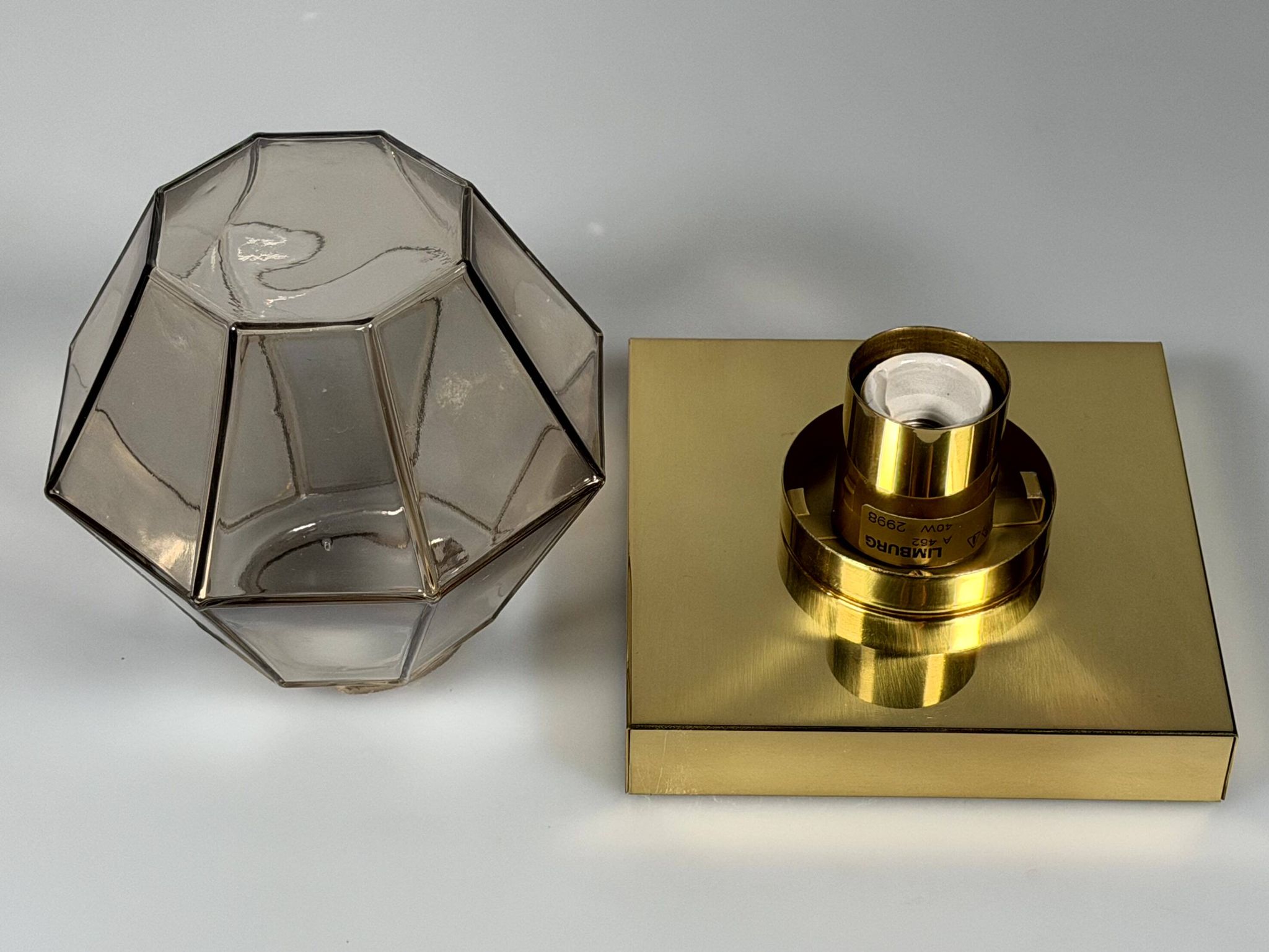 1960s 1970s Wall Sconce Wall Light from Glashütte Limburg Germany Design