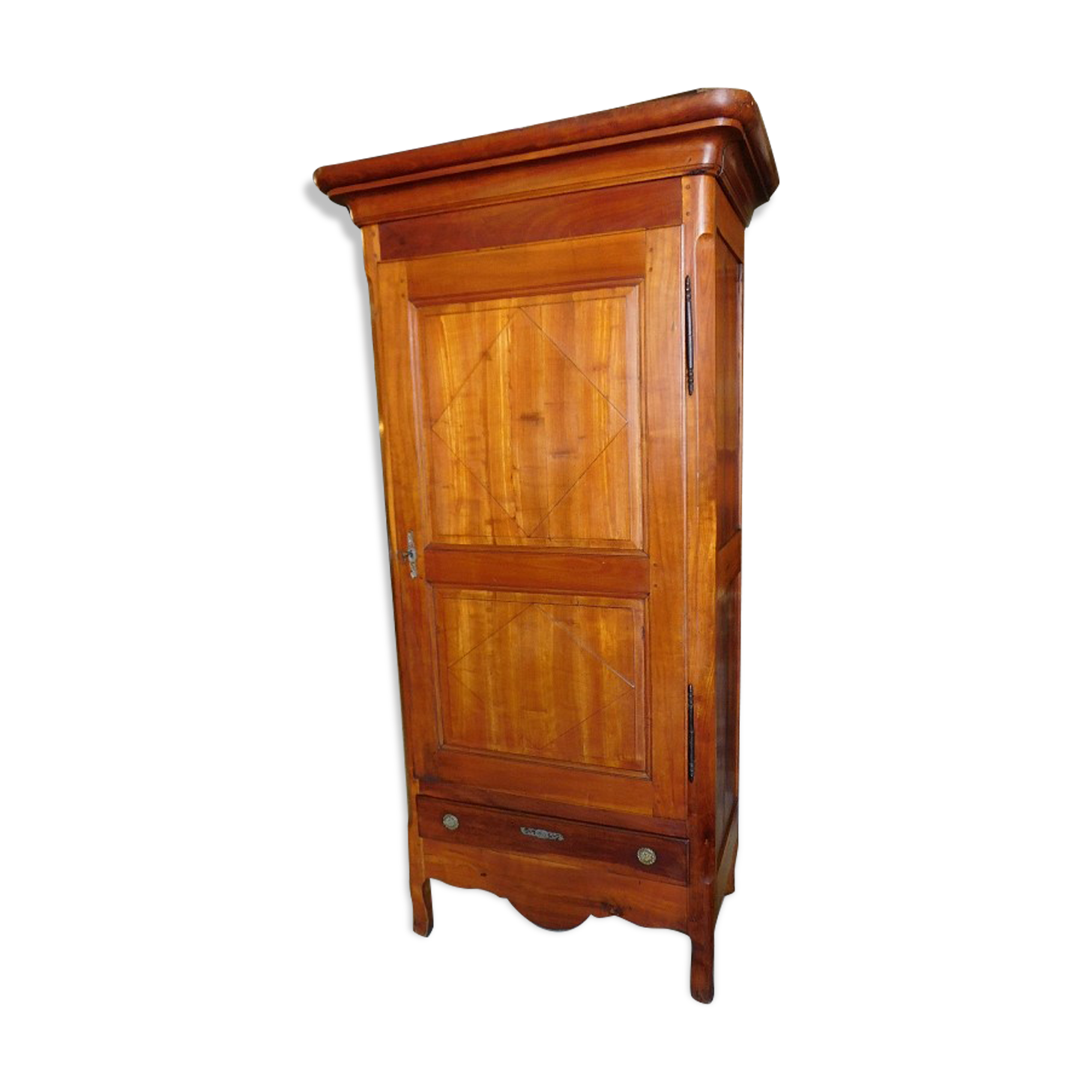 Bonnetiere in cherry 1 door 1 drawer of the xix century