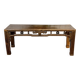 Table basse chinoise en teck et orme des années 80