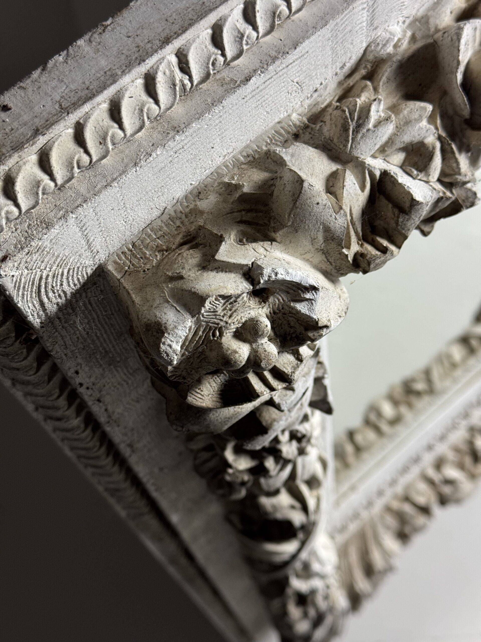 Set of three French mirrors white