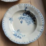 Set of 2 hollow plates Flore U&C Sarreguemines