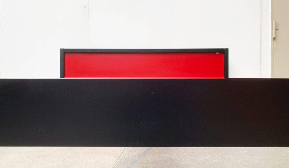 Double bed postmodern German vintage profile system by Elmar Flötotto for Flötotto.