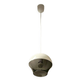 Lampe OVNI de l'ère spatiale des années 70 - suspension vintage en acrylique bicolore fabriquée en Italie