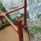 Antique Louis XVI style bouillotte table with marble top