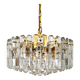 Large Austrian Palazzo Ice Glass Chandelier by J.T. Kalmar