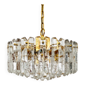 Grand chandelier en verre de glace palazzo autrichien par J.T. Kalmar