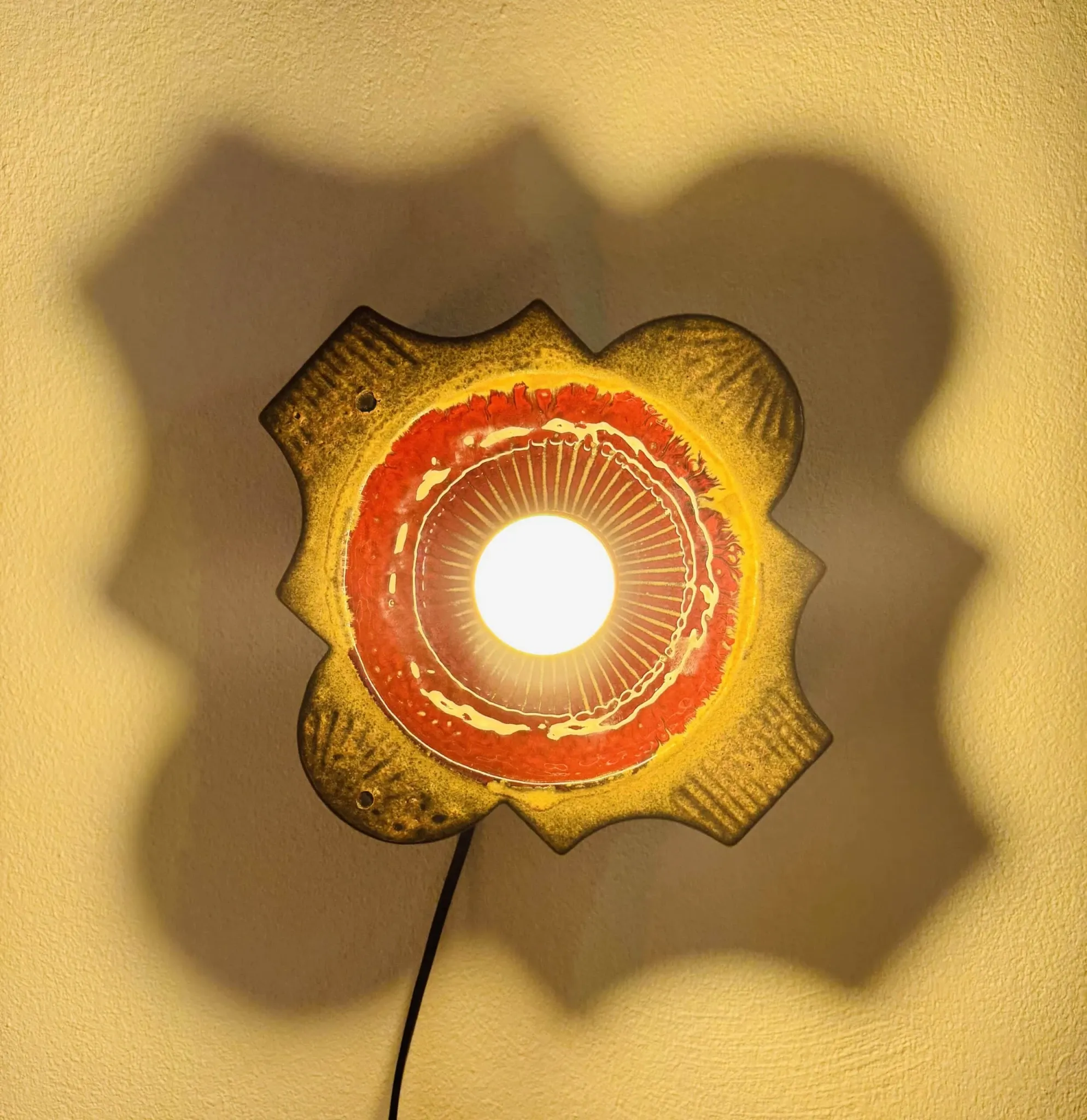 Ceramic Wall Lamp By Hustadt Leuchten, Germany, 1960S