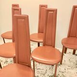 Series of 6 leather chairs