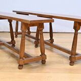 Pair of Benches, Louis XIII style – 20th