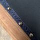 Vintage wooden and navy chair