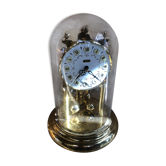 Old Clock Pendulum 400 Days SILVOZ Golden Metal + Vintage Glass Bell