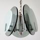 Pendant lamp vintga space age glass & chrome