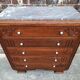 Art Deco commode, vintage antique piece with marble top.