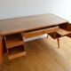 Scandinavian feet compass desk 1960 vintage teak