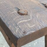 Solid oak milking stool