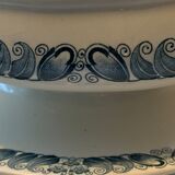 5 plats en faïence bleue ancienne Longchamp 1930 modèle Marcel