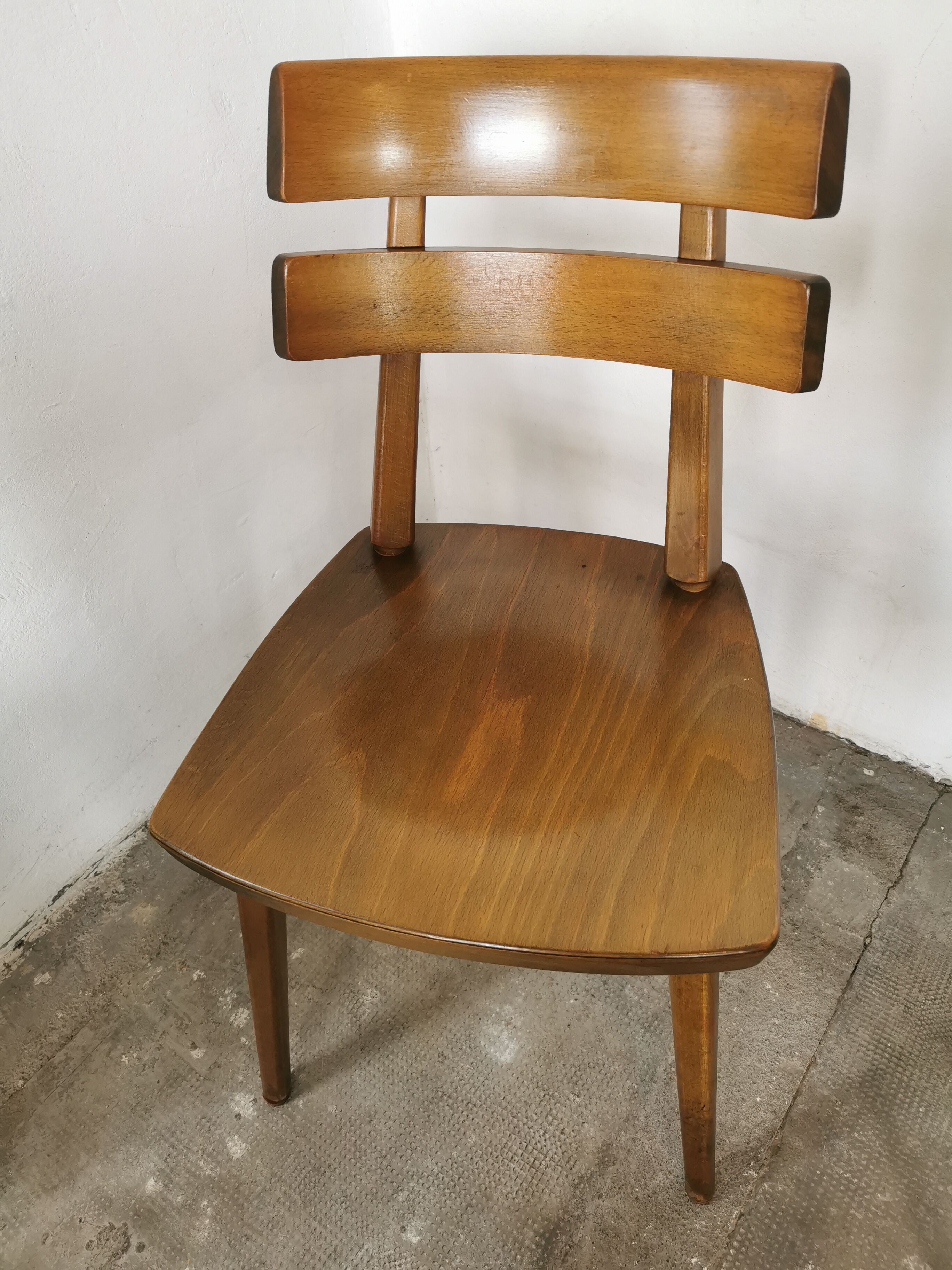 Set de 6 chaises tout bois 1960