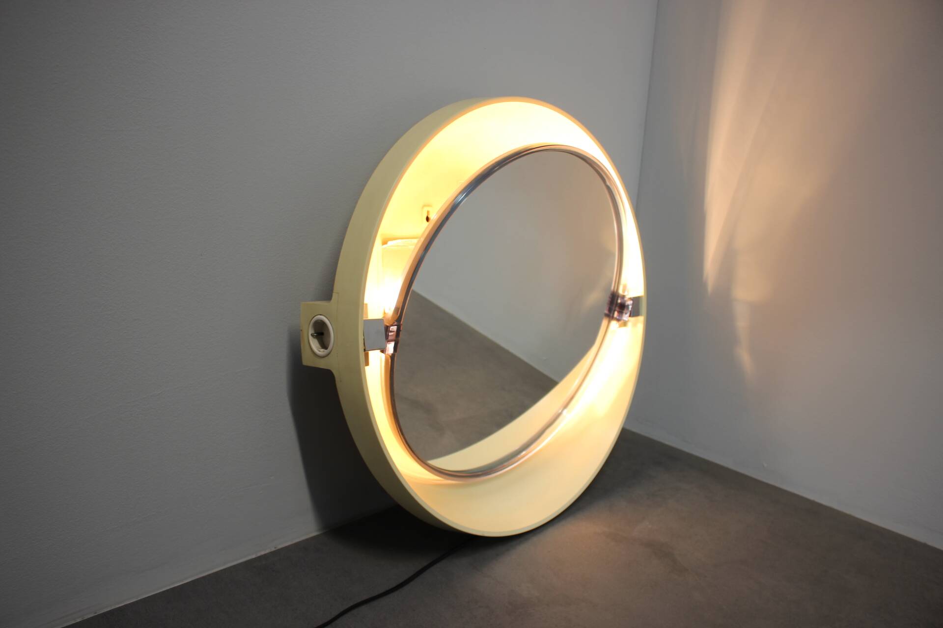 Mid-Century Allibert Illuminated Adjustable Wall Mirror, Germany, 1960s