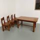 Dining table and 4 chairs, mountain furniture from the 1960s.
