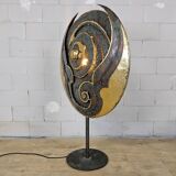 Unique large metal Thai art sculpture floor lamp goldleaf